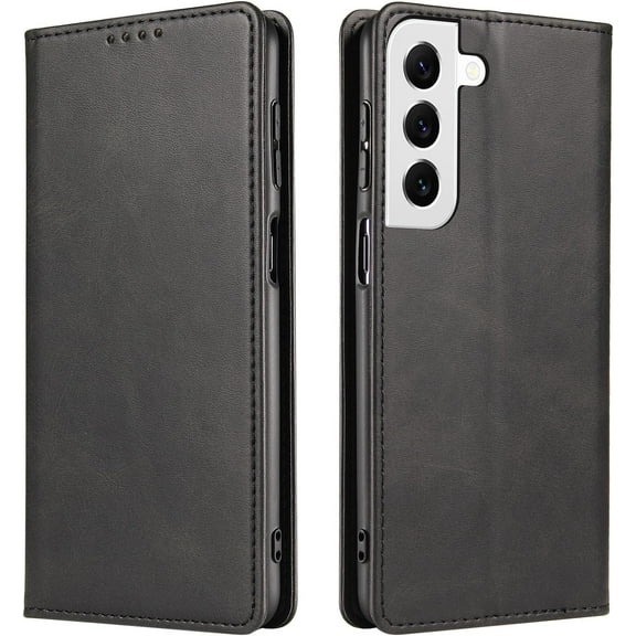 Magnetic Closure Flip Wallet Leather Phone Case Shockproof Durable Card Holder Deluxe PU Cover for Samsung Galaxy S10 S9 S8 Plus LITE S7 S6 Edge S5 S10E Black