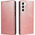 thumbnail image 1 of Magnetic Closure Flip Wallet Leather Phone Case Shockproof Durable Card Holder Deluxe PU Cover for Samsung Galaxy S22 S23 Ultra S21 Plus S20 FE Pink, 1 of 8