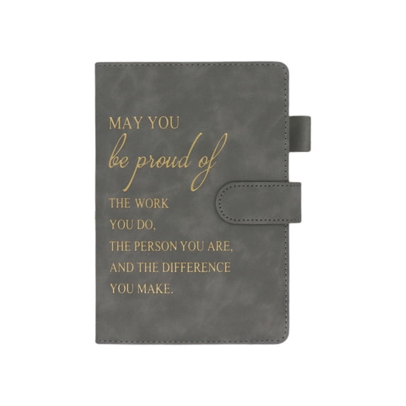 Magnetic Closure Notebook, Office Notepad, Business Meeting Conference Journal, Durable Paper Material, Stylish Brown Gray Blue Green Colors, 21x14.5cm Portable Size