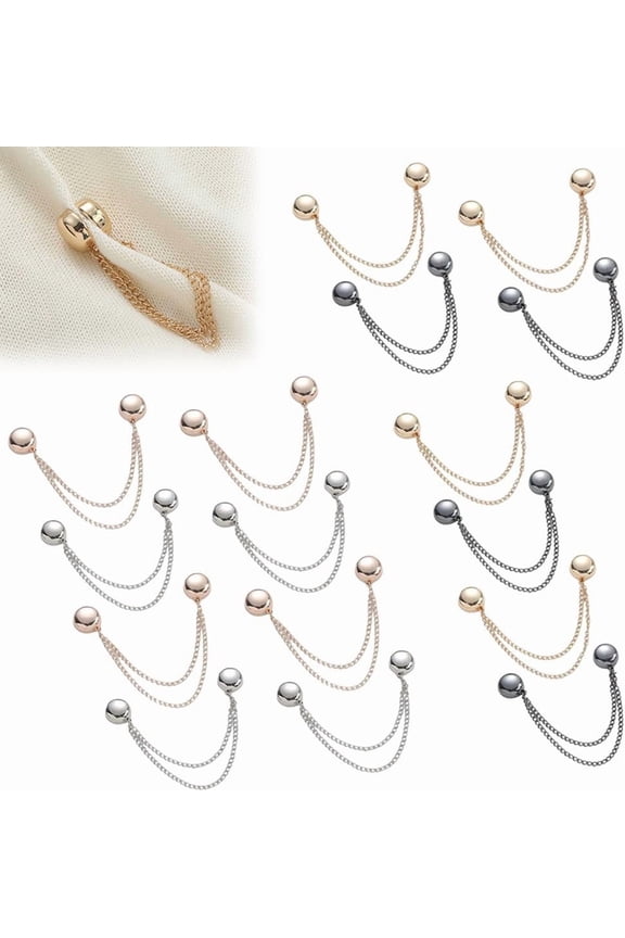 Magnetic Clothing Clips, 2026 New Multi-Function Metal Magnet Clothing Clips for Women, T-Shirt Shortening Magnetic Closure Button for Sleeves, Collar, Pants, Hijab