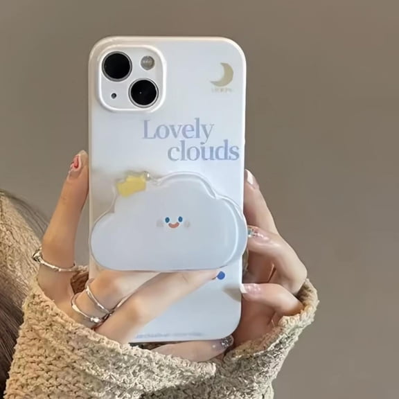 Magnetic Cloud Phone Grip, Kawaii Acrylic Stand, MagSafe Compatible Accessory