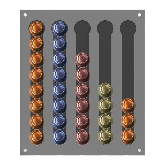 Magnetic Coffee Pod Holder Wall Mounted Acrylic Coffee Capsule Storage Organizer for Kitchen Refrigerator RV Cabinet Door