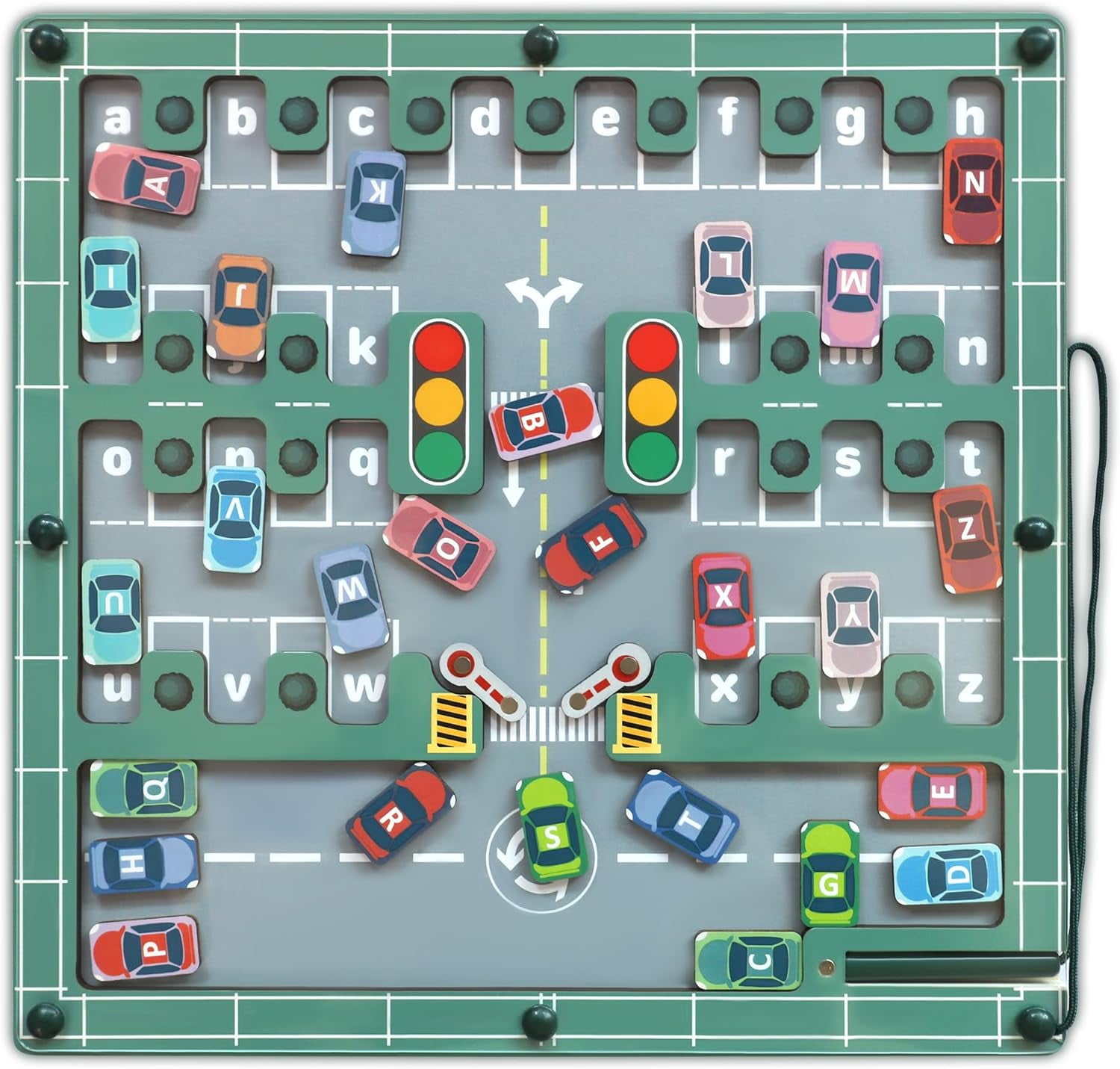 Magnetic Color and Numbers Maze Puzzle, Wooden Color Maze Board ...