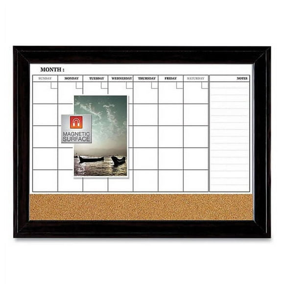 Quartet Combination Calendar Board Cork