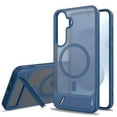 thumbnail image 1 of Magnetic Compatible with Samsung Galaxy S25 Plus/S24 Plus Case, [Built-in Invisible Kickstand][Compatible with MagSafe] [Military Grade Shockproof] Slim Translucent Matte Phone Case Cover, Darkblue, 1 of 7