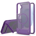 thumbnail image 1 of Magnetic Compatible with Samsung Galaxy S25 Plus/S24 Plus Case, [Built-in Invisible Kickstand][Compatible with MagSafe] [Military Grade Shockproof] Slim Translucent Matte Phone Case Cover, Darkpurple, 1 of 7