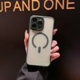 thumbnail image 1 of Magnetic Compatible with iPhone 13 Pro Max Case, Luxury Upgraded [Camera Lens Protection] [Compatible with Magsafe] [Translucent Matte] Shockproof Protective Phone Case Cover - Darkgreen, 1 of 7