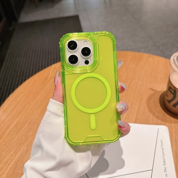 Magnetic Compatible with iPhone 15 Pro Max Case, Luxury Candy Color Compatible with MagSafe Protective Translucent Matte for Women Girls Thin Fit Phone Case Cover for iPhone 15 Pro Max, Green