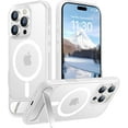 thumbnail image 1 of Magnetic Compatible with iPhone 16 Pro Case, [Built-in Invisible Kickstand][Compatible with MagSafe][Military Grade Shockproof] Slim Translucent Matte Phone Case for iPhone 16 Pro 6.3", 1 of 7