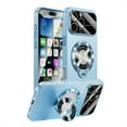 thumbnail image 1 of Magnetic Compatible with iPhone 16 Pro Max Case with Full Lens Coverage Protection, Built-in kiackstand Compatible with Magsafe Shockproof Protective Back Cover for iPhone 16 Pro Max, Blue, 1 of 6