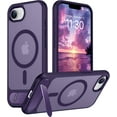 thumbnail image 1 of Magnetic Compatible with iPhone 16E Case, [Built-in Invisible Kickstand][Compatible with MagSafe][Military Grade Shockproof] Slim Translucent Matte Case for iPhone 16E 6.1" 2025, 1 of 14