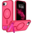 thumbnail image 1 of Magnetic Compatible with iPhone 16E Case, [Built-in Invisible Kickstand][Compatible with MagSafe][Military Grade Shockproof] Slim Translucent Matte Case for iPhone 16E 6.1" 2025, 1 of 14