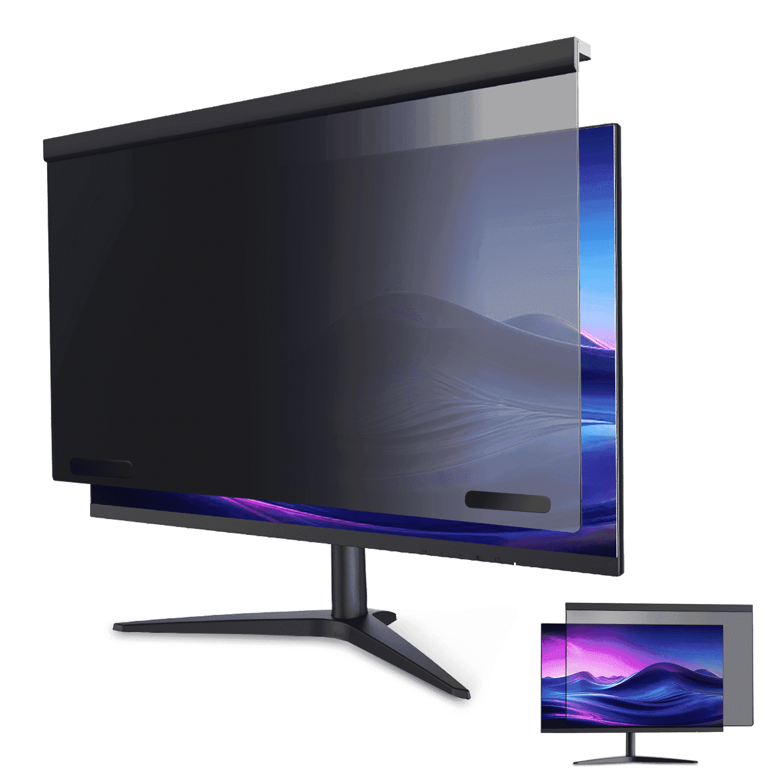 Gudteke Magnetic Privacy Screen for 22-24 inch Computer Monitor, Anti ...