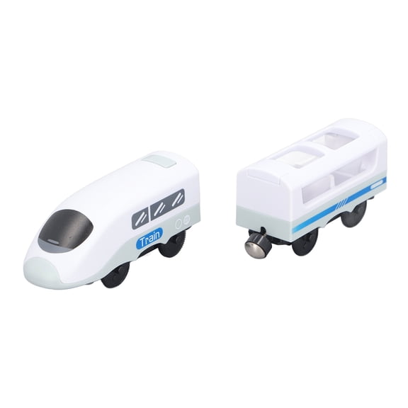 Magnetic Connection Train Toy, Battery Operated Electric Locomotive Train Toys Set with Magnetic Coupling Engine and Carriage for Kids and Toddlers (9 x 1.4 x 2 inches / 22.8 x 3.5 x 5 cm)
