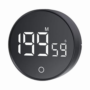 Magnetic Countdown Clock Kitchen Timer Manual Digital Timer Stand Desk Clock Cooking Timer Shower Study Stopwatch Black