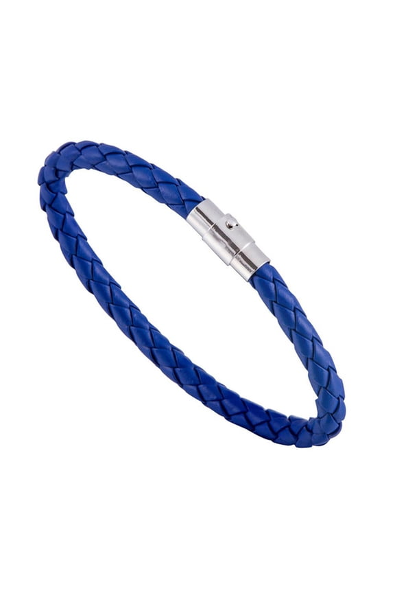 Magnetic Couple Cuff Bracelet Set, "Match Made in Heaven" Braided Cord Jewelry for Lovers and Friends, Blue