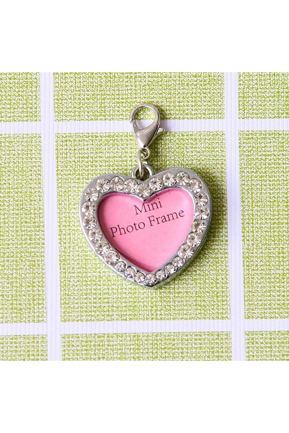 Magnetic Couple Heart Projection Necklace - Nano-Engraved 100 Languages Design, Stainless Steel Jewelry Set