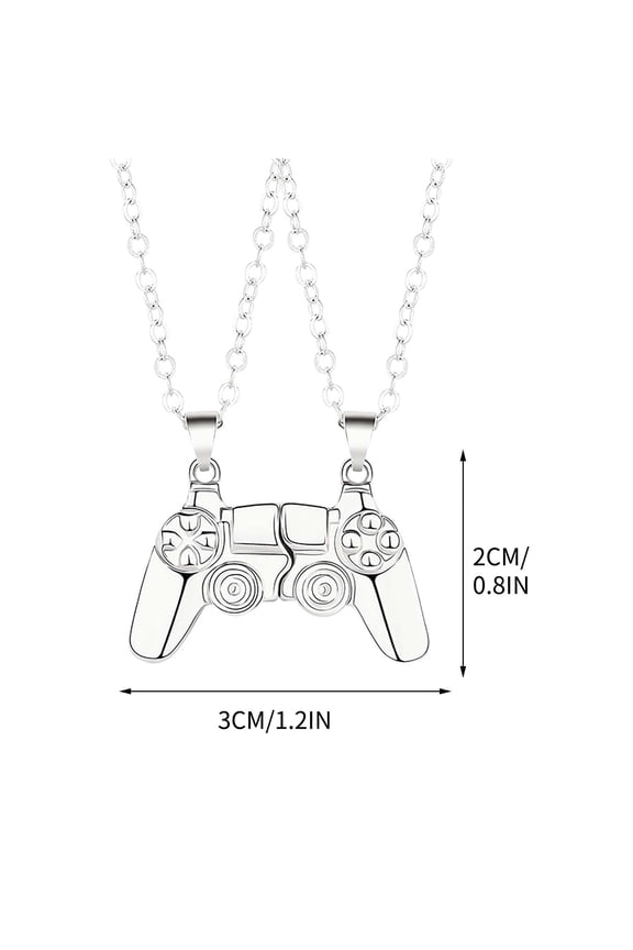 Magnetic Couple Necklace Set Heart Pendant Matching Jewelry Fashionable Romantic Gift For Partners Valentines Day Anniversary Unisex Design