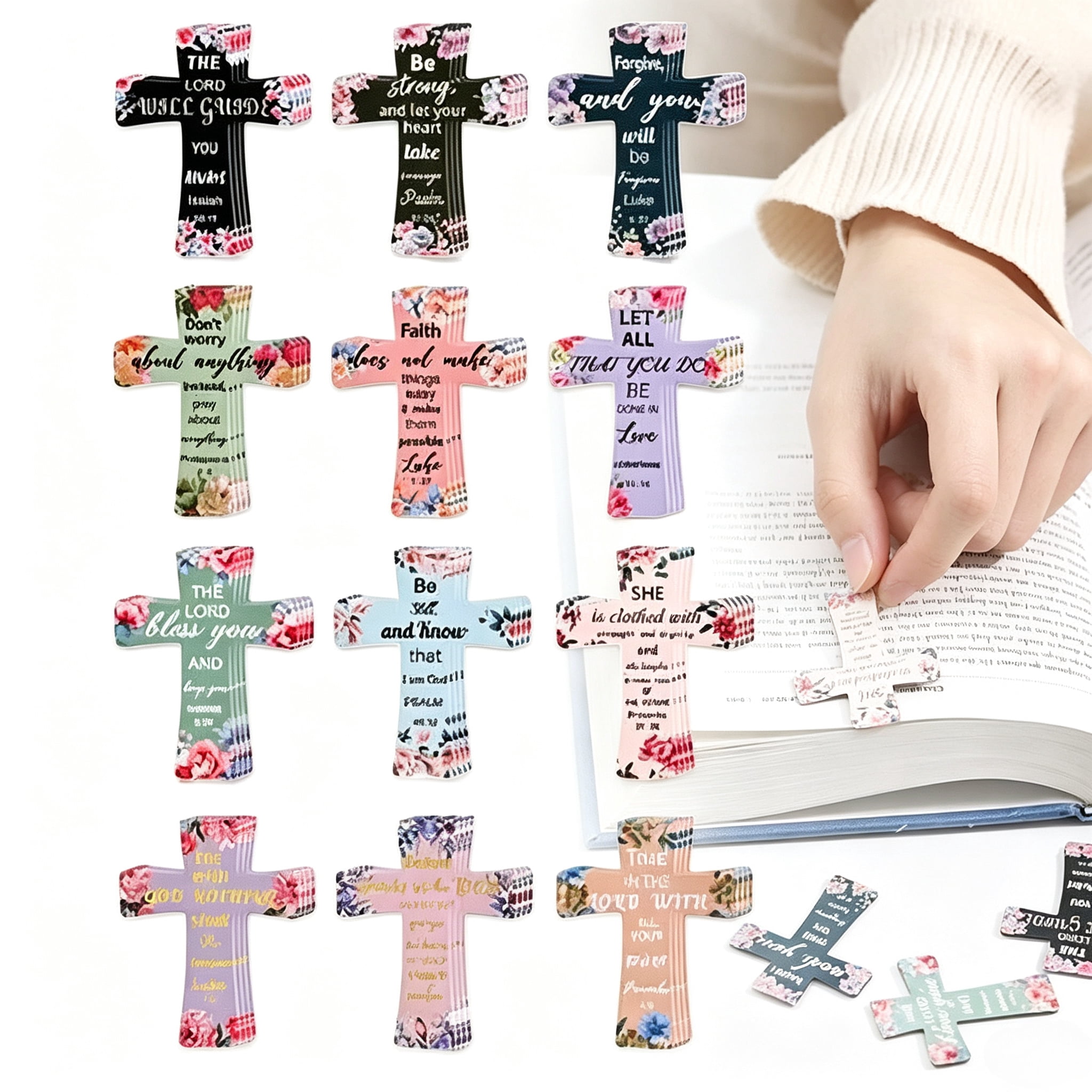 Using Magnet Magnetic Cross Bookmarks, Christian Bible Verse Bookmarks with Strong ...