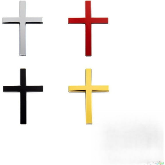 Magnetic Cross for Car, Cross Car Magnet, 3D Self Adhesive Stickers Cars Accessories, Window Decal Sticker for Auto Trunk Body Tailgate Side Fenders, Laptops, Auto Decoration(Mix)