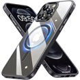 thumbnail image 1 of Magnetic Crystal Clear for iPhone 12/iPhone 12 Pro Case Magsafe[Military Protection & Compatible with MagSafe] Compatible with iPhone 12/iPhone 12 Pro Protective Slim Case 6.1 Inch(Black), 1 of 15