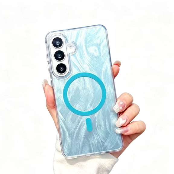 Magnetic Crystal Fox Tail Pattern Case for Samsung Galaxy S26, High Yellow-Resistant TPU Shockproof Full-Body Protective Cover with Matte Finish,