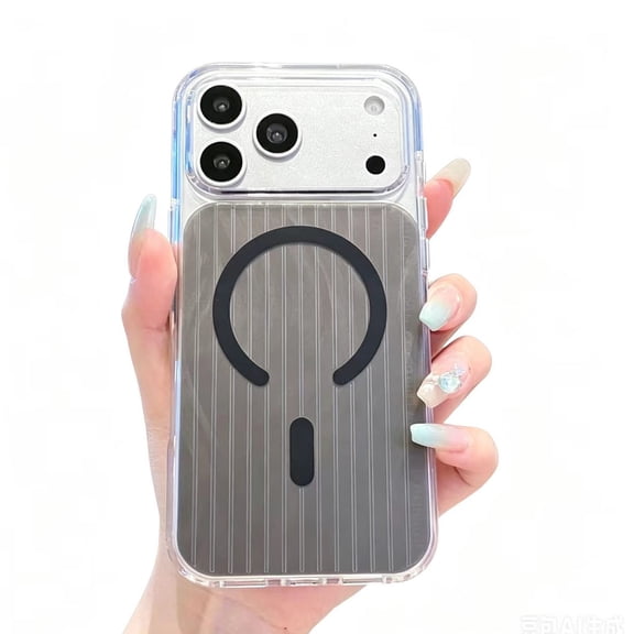 Magnetic Crystal Fox Tail Pattern Case for iPhone 17 Pro Max 6.9" - MagSafe Compatible, High Yellow-Resistant TPU Shockproof Full-Body Protective Cover with Matte Finish,
