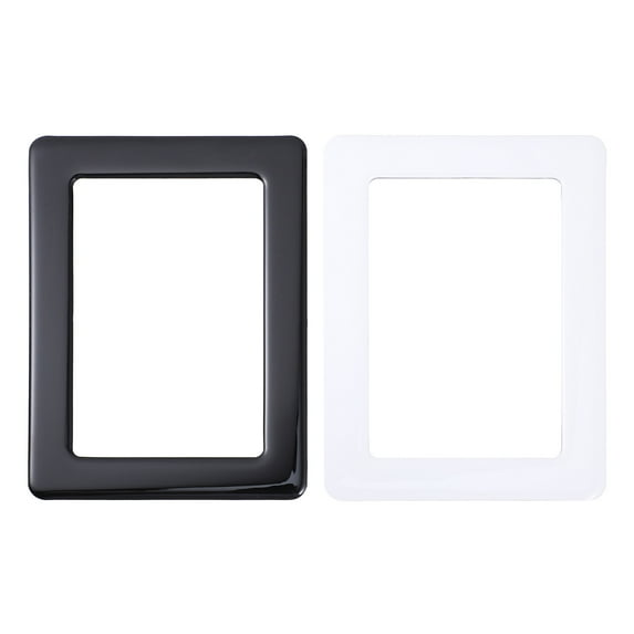 Magnetic Crystal Photo Frame 2 Pcs Holder Stickers Refrigerator Fridge Magnets Picture Pvc Rubber Child White
