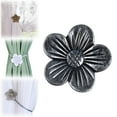 thumbnail image 1 of Magnetic Curtain Buckle Black, Vintage Curtain Tieback Resin Flower Curtain Drapery Holdback Window Curtain Decorative Buckle Holder for Home Cafe Balcony By Meiiso, 1 of 9