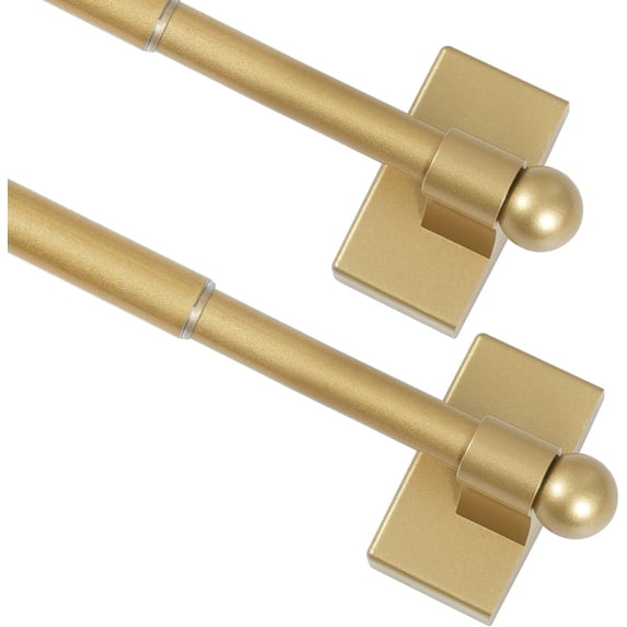 Metal Rods Window Magnetic Curtain Rod 2 Pack Adjustable 09-16 Inch for Metal Doors with ...