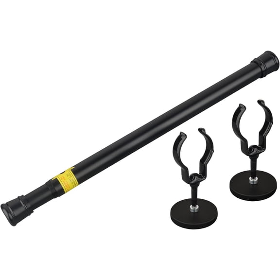 Magnetic Curtain Rod for Door,Heavy Duty Door Curtain Rods for Metal Doors 13” to 26”,No Drilling Adjustable Window Curtain Rods Universal Y-Clamp Magnetic Holders