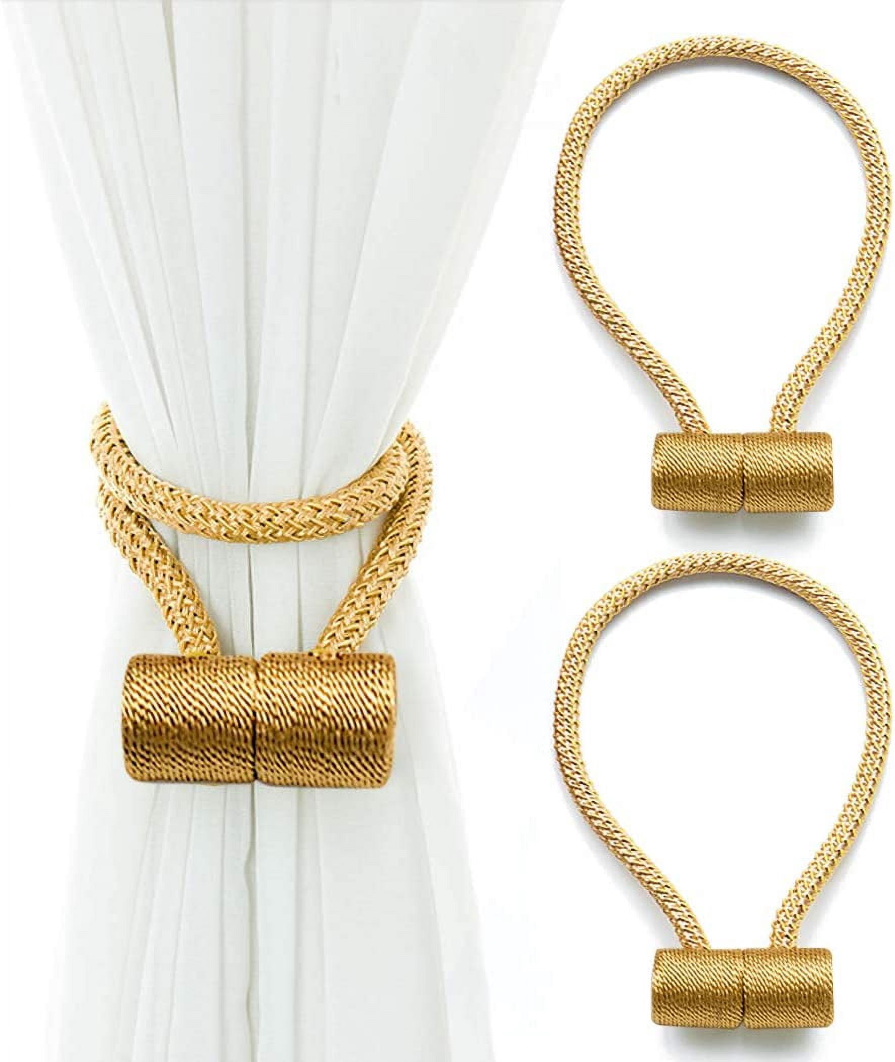 Magnetic Curtain Tiebacks, 2 Pack Decorative Curtain Holdbacks, 16 Inch ...