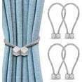 thumbnail image 1 of Magnetic Curtain Tiebacks, 4PCS Decorative Drape Tie Backs, Octagon Style Curtain Holdbacks Rope Holdback Holder for Window Draperies (4 Grey), 1 of 5