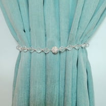 Magnetic Curtain Tiebacks,Luxury Crystal Beaded Magnetic Curtain Tieback and Holdback,Curtain Clips Curtain Buckle Curtain Holder Blingbling Curtain Holdbacks for Home Drapery Decorative,Tie Backs