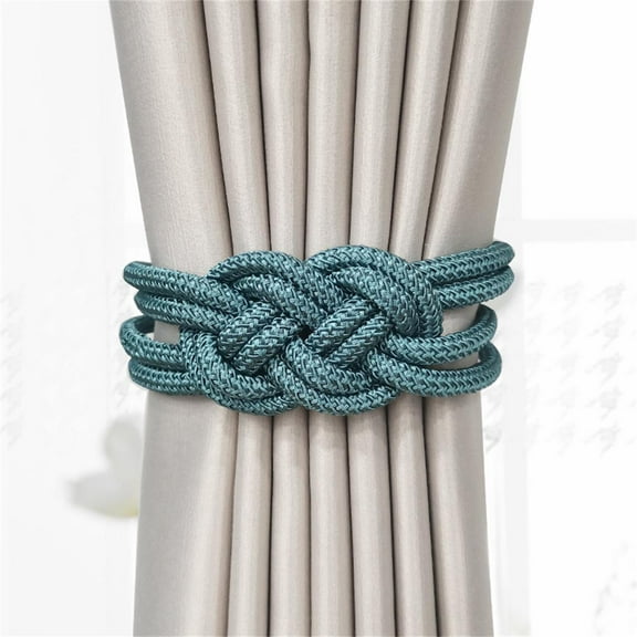 Magnetic Curtain Tiebacks No Drilling Holes Strong Magnetic Curtain Holder for Window(Blue,2 Pieces)