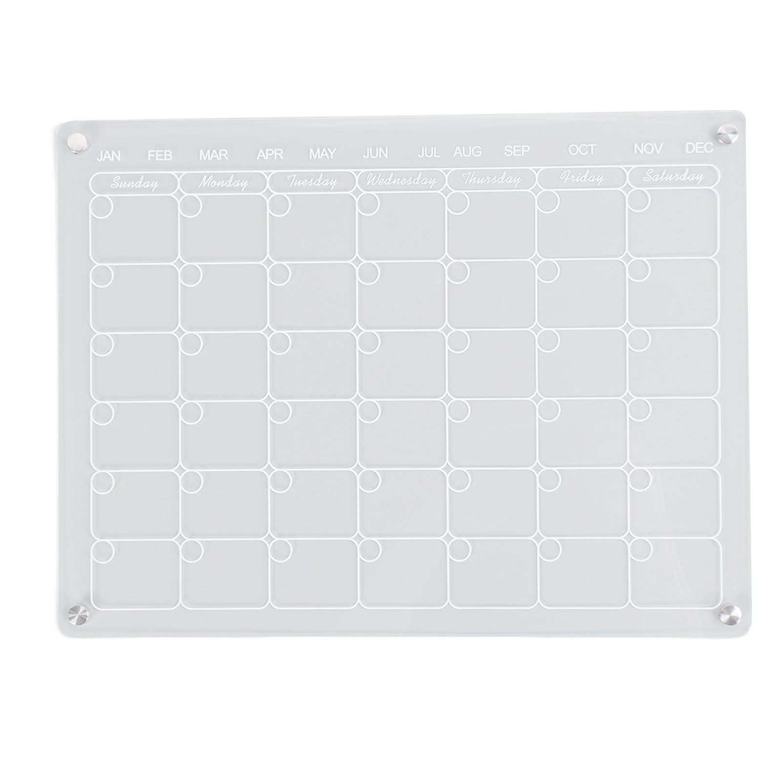 Magnetic Daily Planner, Reusable Erasable Acrylic Calendar for ...