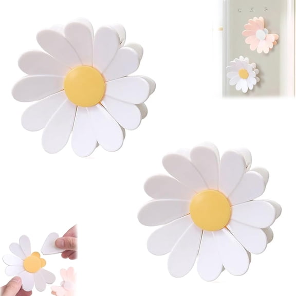 Magnetic Daisy Petal Bag Clips,Flower Fridge Magnets – Petal Magnetic Bag Clips,Reusable Decorative Kitchen and Office Organizer | Cute Daisy Design
