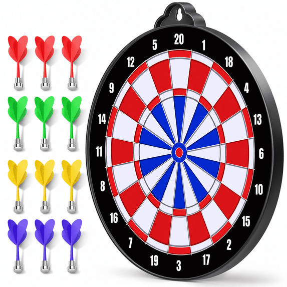 Magnetic Dart Board - 12pcs Magnetic Darts - Excellent Indoor Game and Party Games - Gifts for 5 6 7 8 9 10 11 12 Year Old Boy Kids