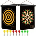 thumbnail image 1 of Magnetic Dart Board, Happiwiz Safe Party Games Indoor Outdoor, Cool Toy Gifts for 5 6 7 8 9 10 11 12 13 Year Old Boy, Double-Sided, 9pcs Safe Darts, Easily Hangs Anywhere, 1 of 8
