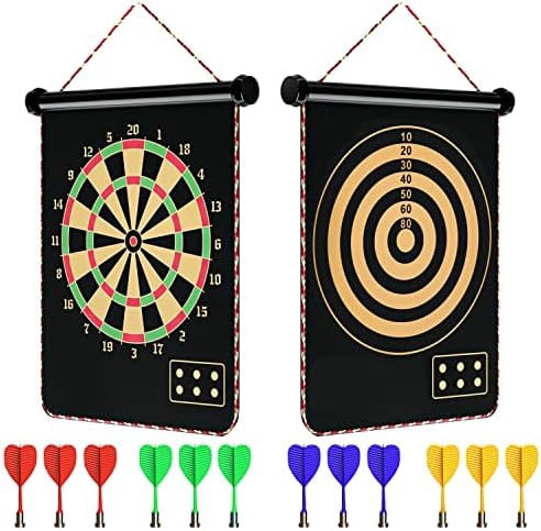 Magnetic Dart Board Outdoor Game for Kids with 12 Darts, Best Toys Gifts for Teenage Boys Girls Age 5 6 7 8 9 10 11 12 13 14 15 16 Years$$Sport & Recreation Other
