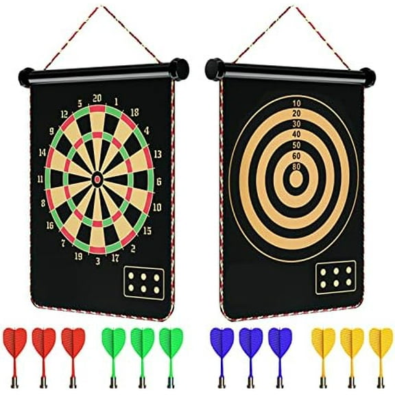 Magnetic Dart Board Outdoor Game for Kids with 12 Darts, Best Toys Gifts for Teenage Boys Girls Age 5 6 7 8 9 10 11 12 13 14 15 16 Years$$Sport & Recreation Other