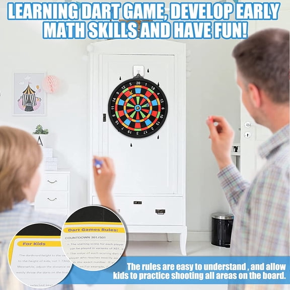 Magnetic Dart Board w/ 12 Darts, Kids Dartboard Gifts, Safe Indoor Outdoor Games for Kids 8-12, Teen Gifts for 6 7 8 9 10 11 12 13 14 Year Old Boys Girls$$Sport & Recreation Other