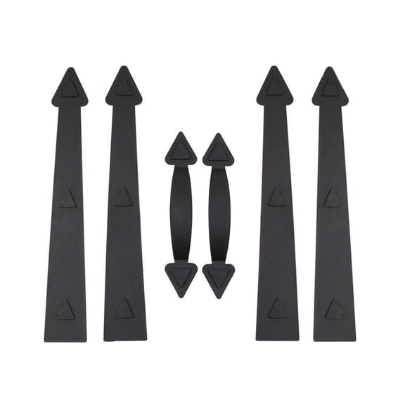 Magnetic Decorative Garage Door Curb Appeal Faux Hinges Handles Hardware Kit Color Black Household Essentials Garage Handle and Hinge Magnets