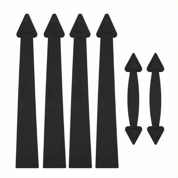 Magnetic Decorative Garage Door Hardware, 2 Handles and 4 Hinges Kit for Door Carriage Accents, Black