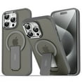 thumbnail image 1 of Magnetic Designed Case for iPhone 11 Pro Max with Hidden Kickstand, Compatible with MagSafe, Grade Drop Tested Shockproof Clear Slim Lens Plating Protective Case for iPhone 11 Pro Max,Gray, 1 of 9