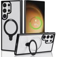 thumbnail image 1 of Magnetic Designed for Samsung Galaxy S23 Ultra Case,Compatible with Magsafe Wireless Charging,Invisible Stand,Shockproof Transparent Slim Protective Case for Samsung S23 Ultra Case,Black, 1 of 7