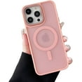 thumbnail image 1 of Magnetic Designed for iPhone 12 Pro Case [-Grade Drop Tested] [Compatible with Magnet] Slim Frosted Case for iPhone 12 Pro Case Phone Case (6.1"), Pink, 1 of 7