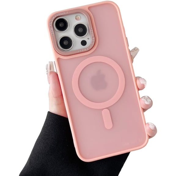 Magnetic Designed for iPhone 13 Pro Case [-Grade Drop Tested] [Compatible with Magnet] Slim Frosted Case for iPhone 13 Pro Case Phone Case (6.1"), Pink