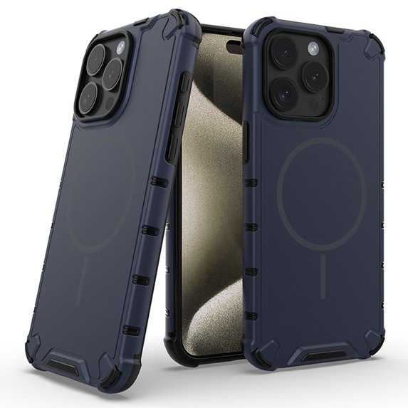 Magnetic Designed for iPhone 13 Pro Max Case, Drop Protection Heavy Duty Case Compatible with Mag-Safe Charging, Raised Camera Corners Protection Cover for iPhone 13 Pro Max, Darkblue