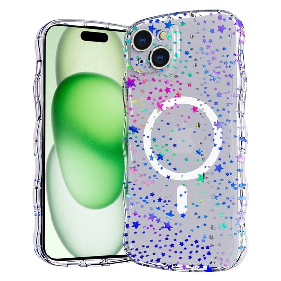 Magnetic Designed for iPhone 15 Case Clear, Compatible with MagSafe Cute Pattern Soft TPU Bumper Shockproof Anti-Scratch Slim Phone Cover Designed for iPhone 15 Cases, G